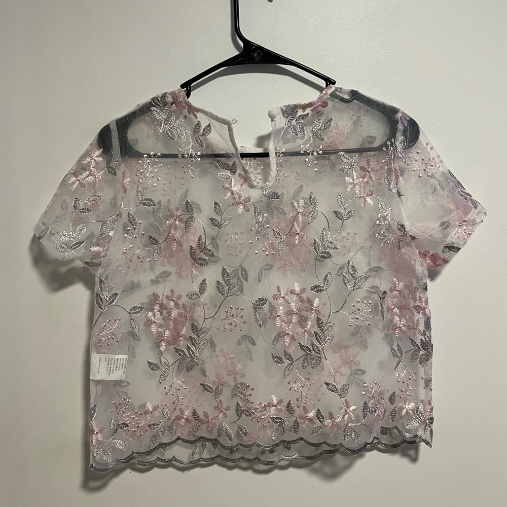 Floral Transparent Crop Top